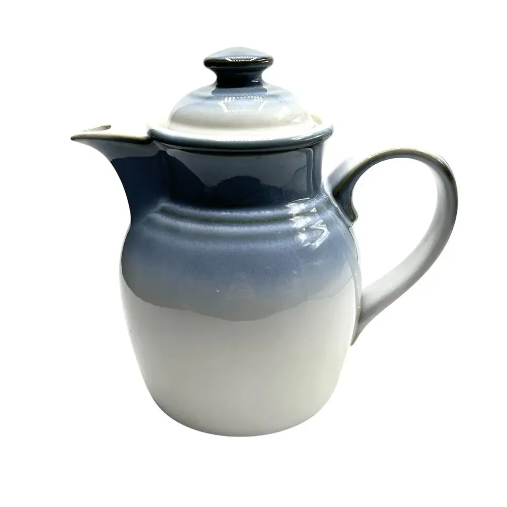 Noritake Sorcerer Stoneware Teapot Blue 7-Cup w/ Lid Blue Vintage Made in Japan